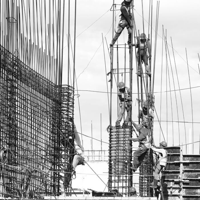 Men working at a construction site